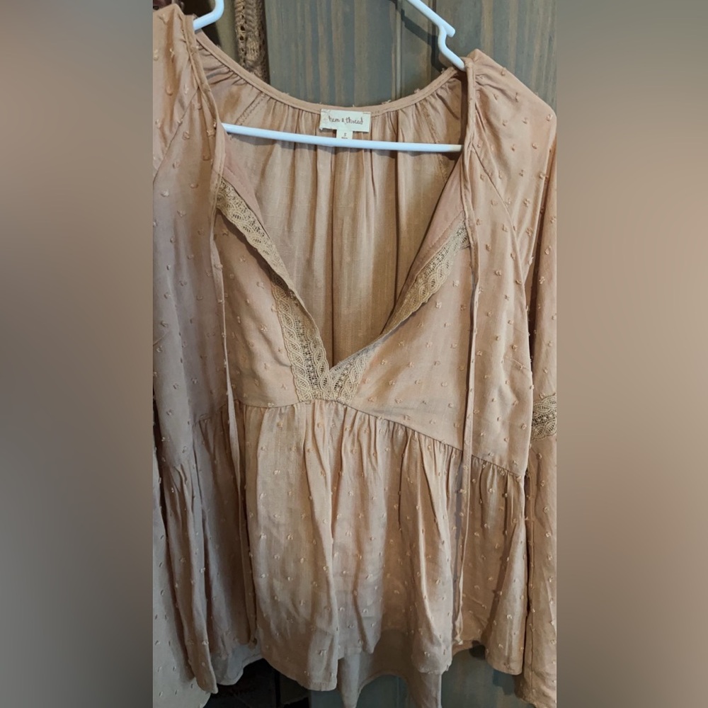 Hem and Thread Blouse - Picture 2 of 4